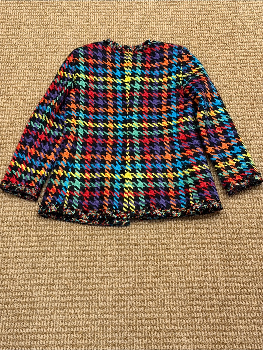 Alice + Olivia Andreas Rainbow Tweed Jacket Small - Picture 11 of 11